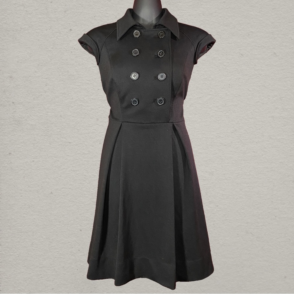 SOLD: Jessica Simpson Black Double Breasted Fit & Flare Dress – Size 4